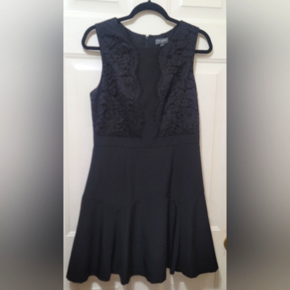 The Limited Little Black Dress with laced Whimsigoth Top, Flared Skirt Size 6